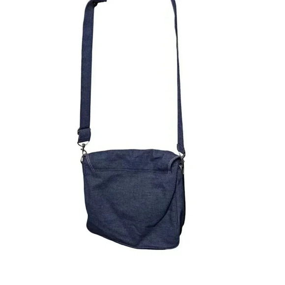 Tommy Hilfiger Blue Denim Laptop Messenger Crossbody Bag with Adjustable Strap - Picture 4 of 9